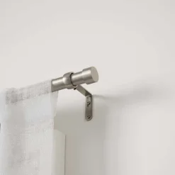 Tringle à rideaux en métal nickel Cappa (Longueur réglable de 91 à 168 cm)
