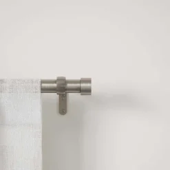 Tringle à rideaux en métal nickel Cappa (Longueur réglable de 91 à 168 cm)