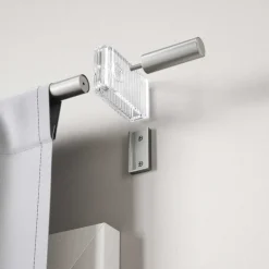 Tringle à rideaux extensible en acier Flute