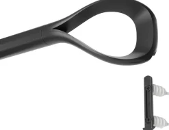 Tringle à rideaux extensible Loop (Noir mat)