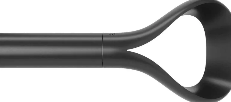 Tringle à rideaux extensible Loop (Noir mat)