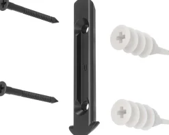 Tringle à rideaux extensible Loop (Noir mat)