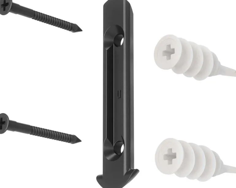 Tringle à rideaux extensible Loop (Noir mat)