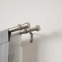 Tringle à rideaux nickel Cappa 305 à 457 cm (Double)