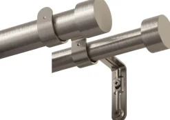 Tringle à rideaux nickel Cappa 305 à 457 cm (Double)