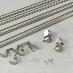 Tringle à rideaux nickel Cappa (Double)