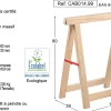Tréteau en pin brut Professionnel Plus