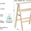 Tréteau tapissier en pin naturel