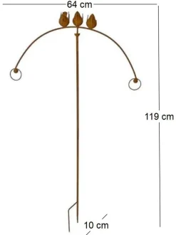 Tuteur mobile Tic Tac Toc 64 x 10 x 119 cm