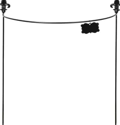 Tuteur à plantes demi-cercle en acier fleur de lys (60 cm)