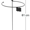 Tuteur à plantes rond en acier fleurs de lys (30 cm)