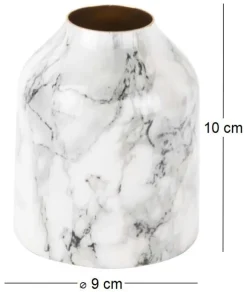 Vase effet marbre Marble extra 9 x 10 cm (Blanc)