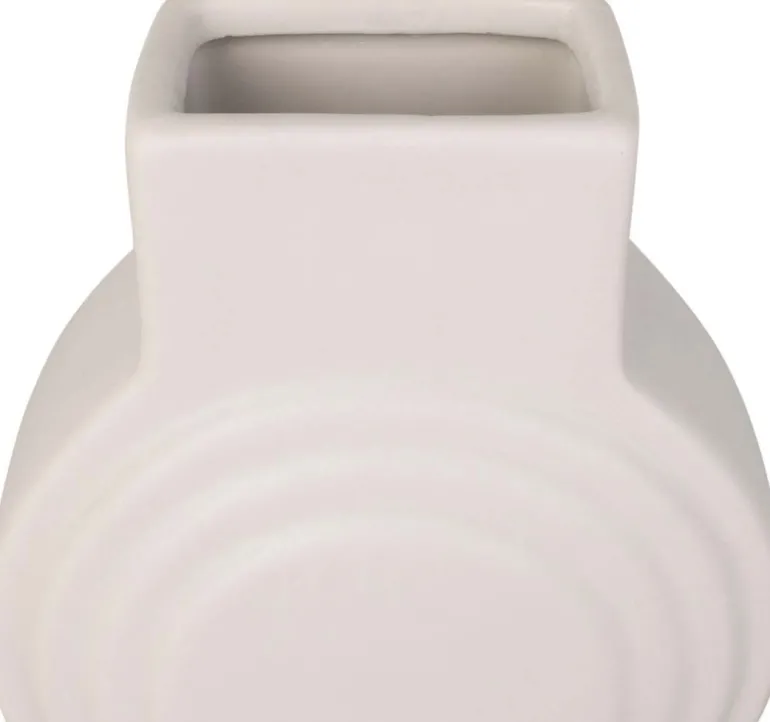 Vase en céramique Art circles 23 cm (Ivoire)
