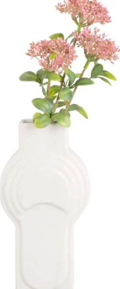 Vase en céramique Art circles 23 cm (Ivoire)