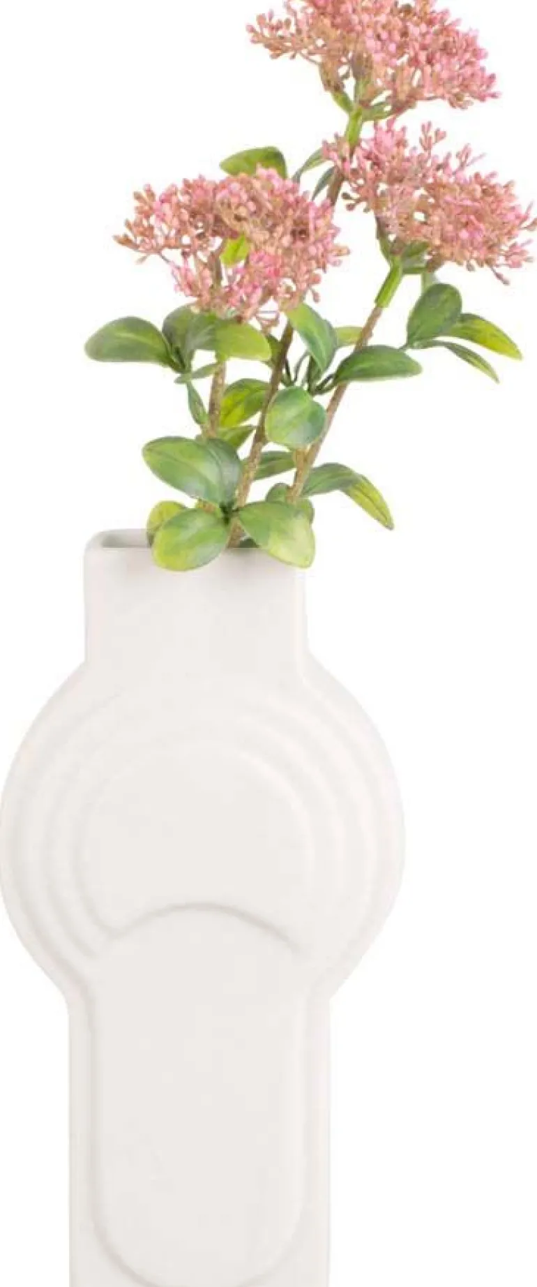 Vase en céramique Art circles 23 cm (Ivoire)