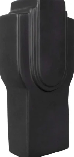 Vase en céramique Art rectangles 23 cm (Noir)