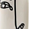 Vase en dolomite motif visage 19 x 9 cm (Modèle 2)