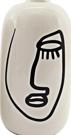 Vase en dolomite motif visage 19 x 9 cm (Modèle 1)