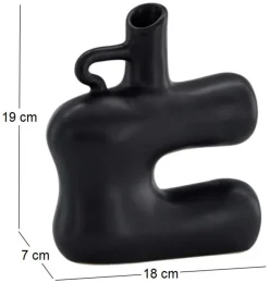Vase en grès Dity (Noir)