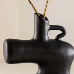 Vase en grès Dity (Noir)