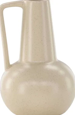 Vase en grès Lane (Beige et noir)