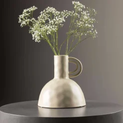 Vase en grès Vivi (Beige et noir)