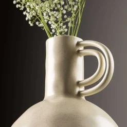 Vase en grès Vivi (Beige et noir)