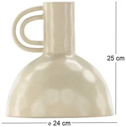 Vase en grès Vivi (Beige et noir)