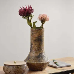 Vase en métal Mosaic Marble (Marron)