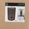 Vase en métal noir et cuivré Aster 20 cm