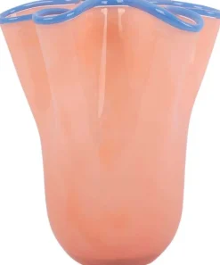 Vase en verre Ruffles Medium (Orange)