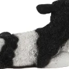 Veau noir et blanc couché en résine (Petit modèle)