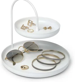 Vide poche design en métal (Blanc)