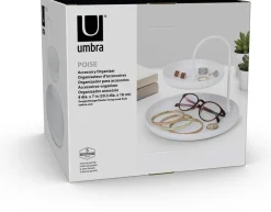 Vide poche design en métal (Blanc)