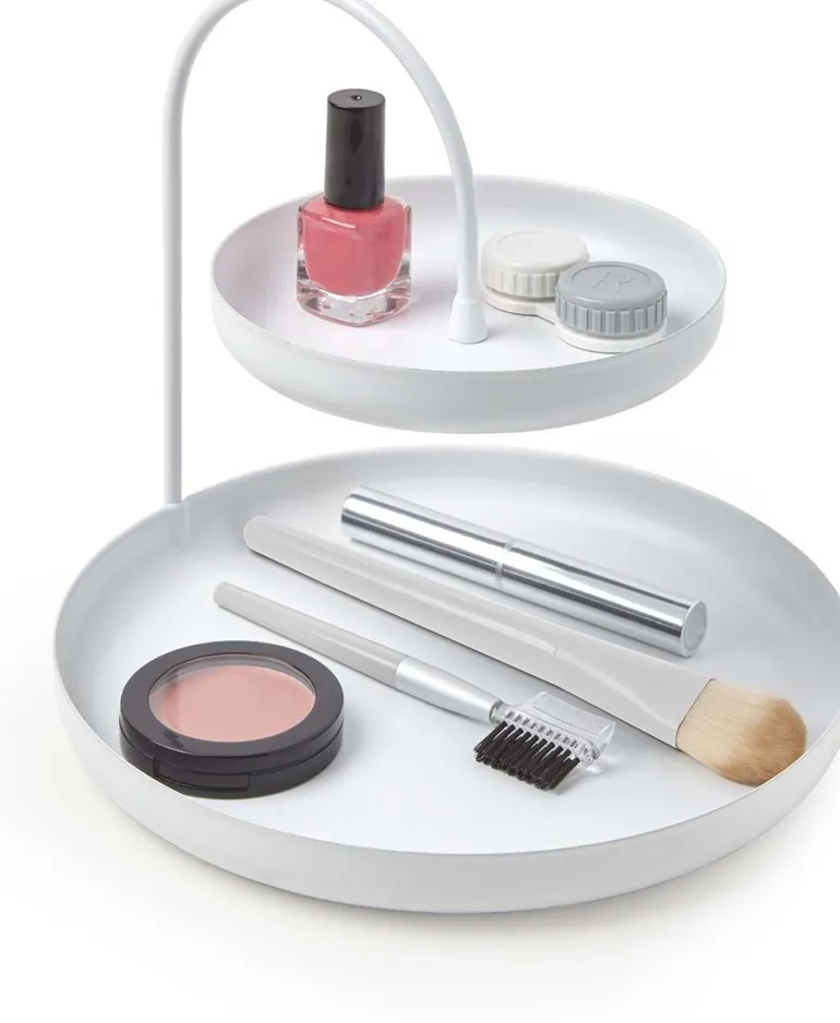 Vide poche design en métal (Blanc)