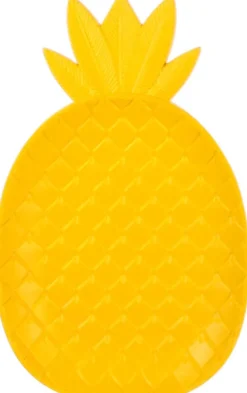 Vide-poche en bois coloré Ananas (Jaune)