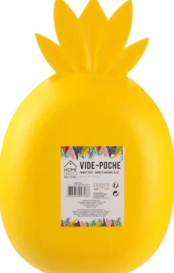 Vide-poche en bois coloré Ananas (Jaune)