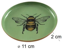 Vide-poche en métal Abeille 11 cm (Vert)