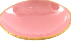 Vide-poches en métal coloré 18.5 x 6.5 cm (Rose)