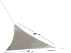 Voile d'ombrage triangulaire avec leds solaires intégrées Night and day (Taupe)