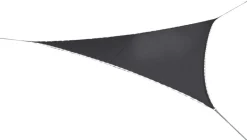 Voile d'ombrage triangulaire avec leds solaires intégrées Night and day (Ardoise)