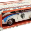 Voiture de sport vintage en métal 32 x 10.5 x 14 cm
