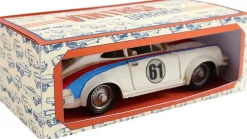 Voiture de sport vintage en métal 32 x 10.5 x 14 cm