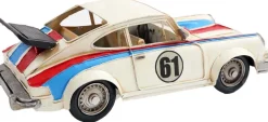 Voiture de sport vintage en métal 32 x 10.5 x 14 cm