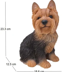 Yorkshire assis en résine 18 cm